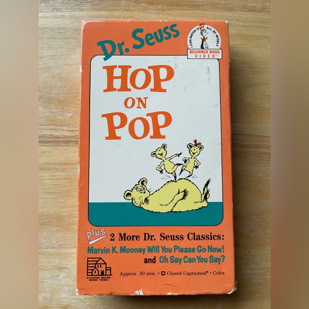 Dr. Seuss: HOP ON POP + MKM Will You Please Go Now! + Oh Say Can You Say? (VHS)